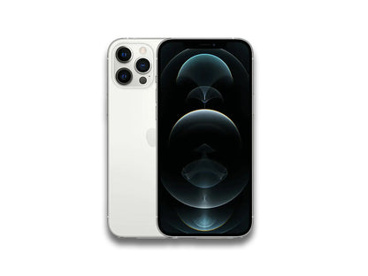 Apple iPhone 12 Pro Silver Front Back View