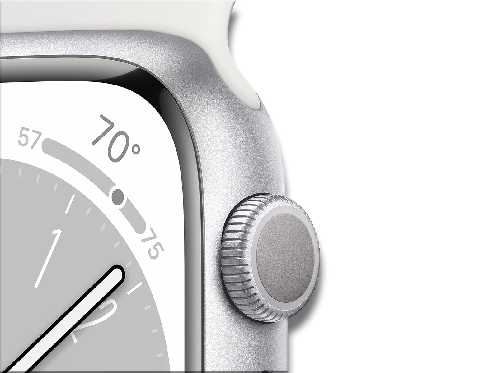 Apple Watch Series 8 in Silver Close Up