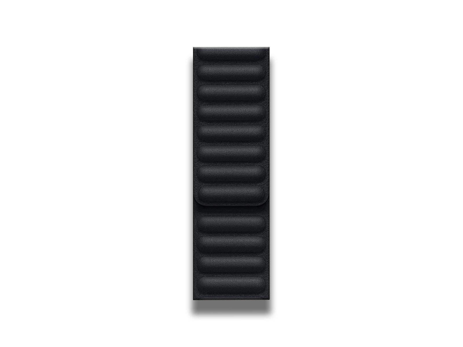 Apple - Apple Watch Strap 41mm Leather Link M/L Midnight