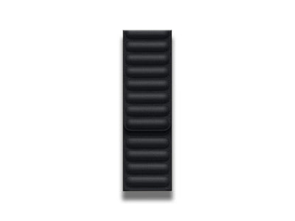 Apple - Apple Watch Strap 41mm Leather Link M/L Midnight