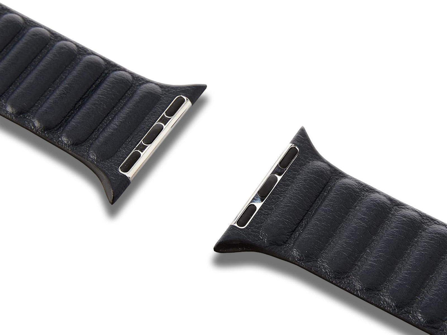 Apple - Apple Watch Strap 41mm Leather Link M/L Midnight