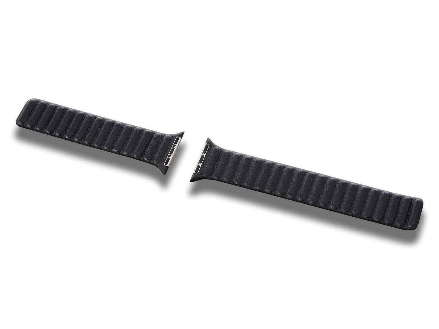Apple - Apple Watch Strap 41mm Leather Link M/L Midnight