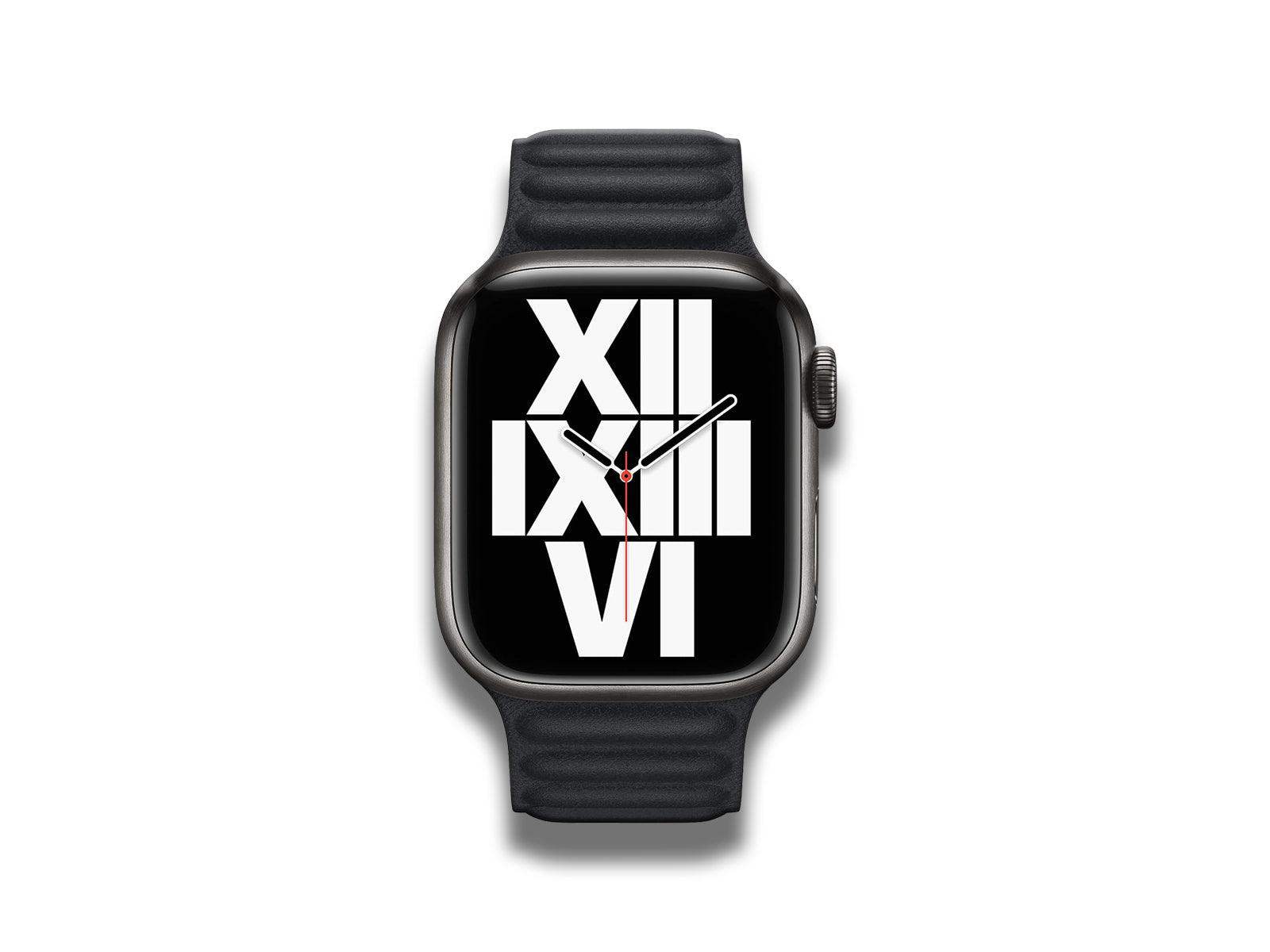 Apple - Apple Watch Strap 41mm Leather Link M/L Midnight
