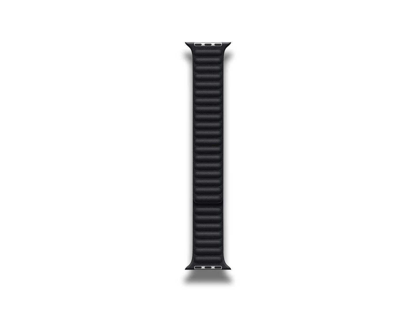 Apple - Apple Watch Strap 41mm Leather Link M/L Midnight