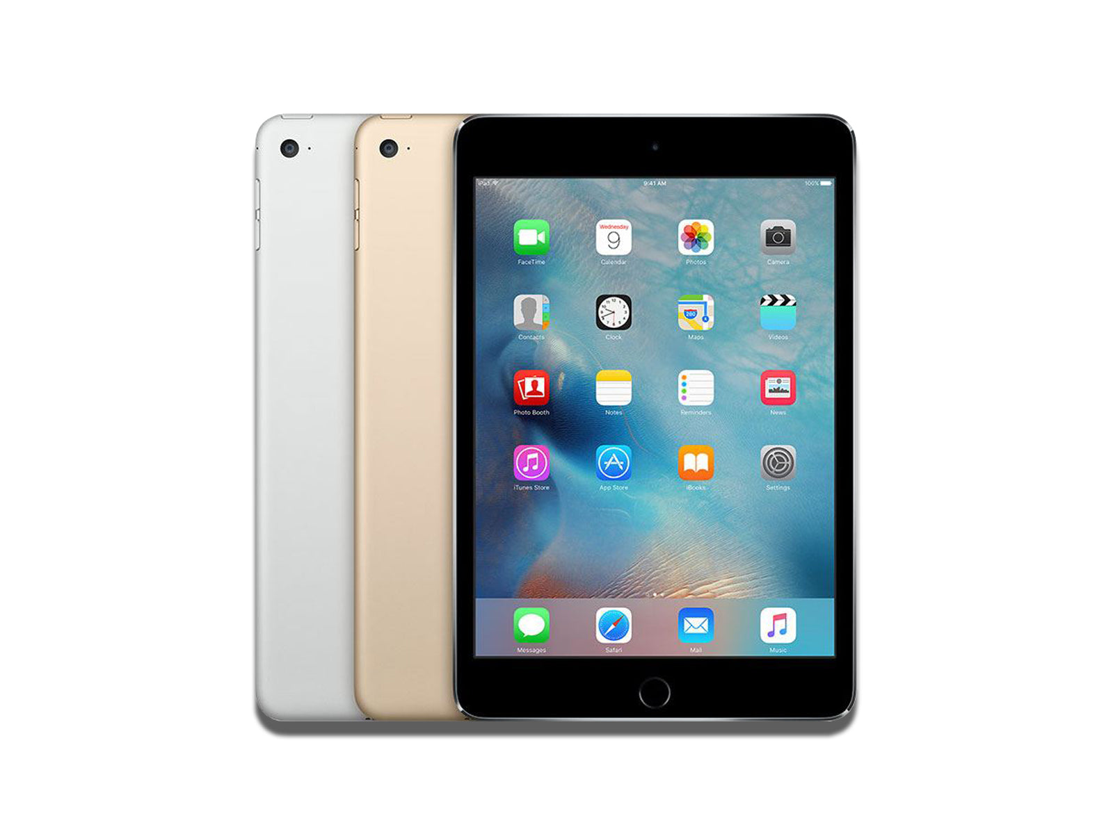 iPad mini 4th Gen 2015 colour variants on the white background