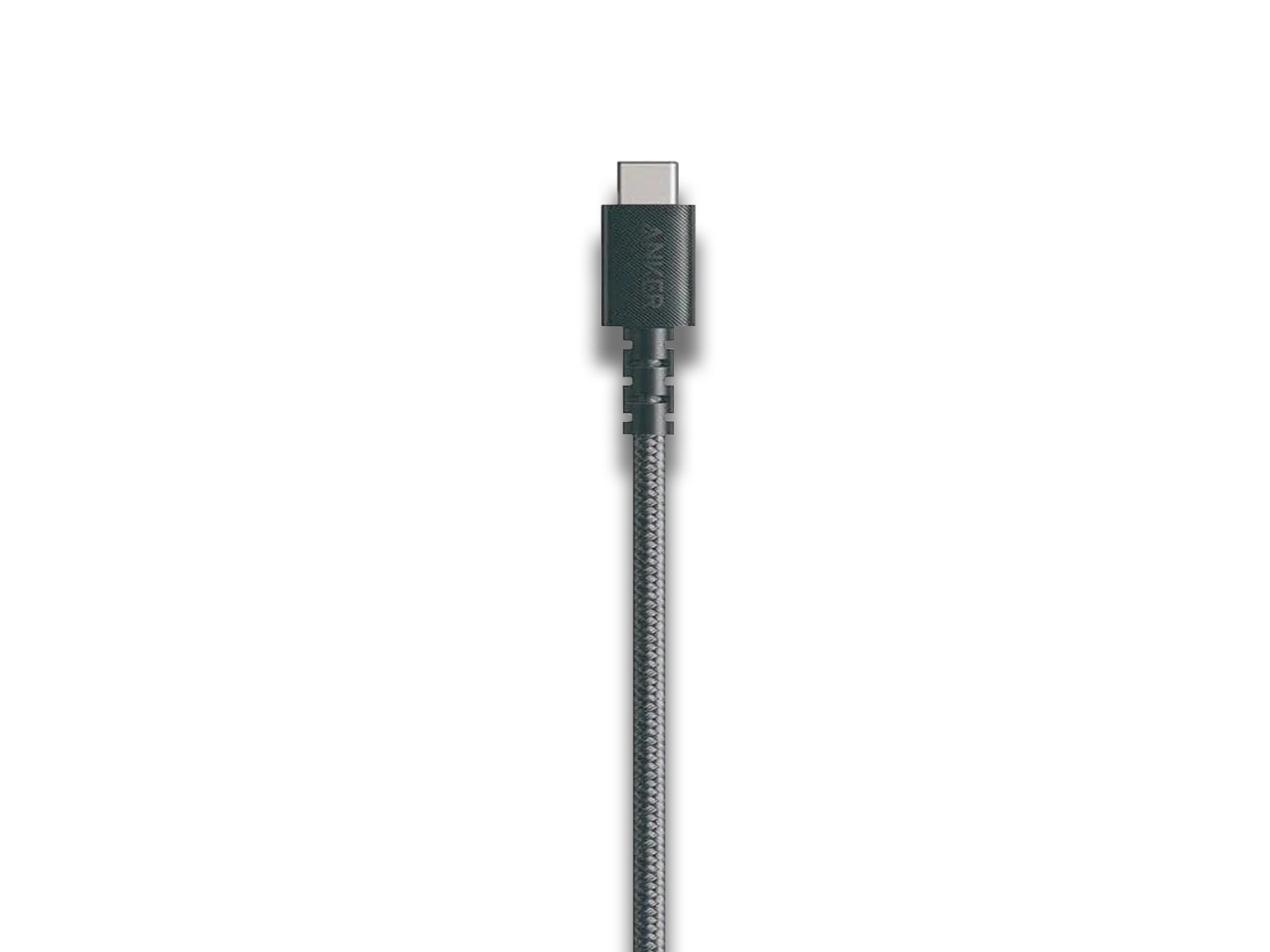Close up of the USB-C connector on the PowerLine Select+ USB-A to USB-C High-Speed Charging Cable