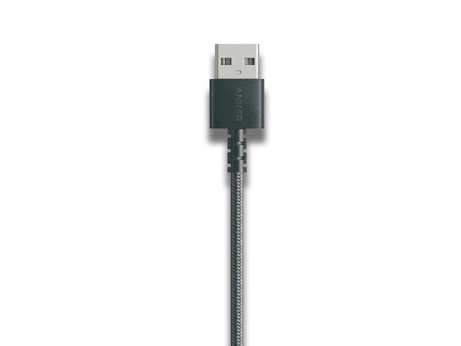 Close up of the USB A connector on the PowerLine Select+ USB-A to USB-C High-Speed Charging Cable