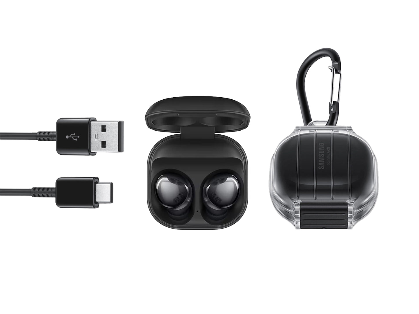 Samsung Buds Pro Black with waterproof case all items included