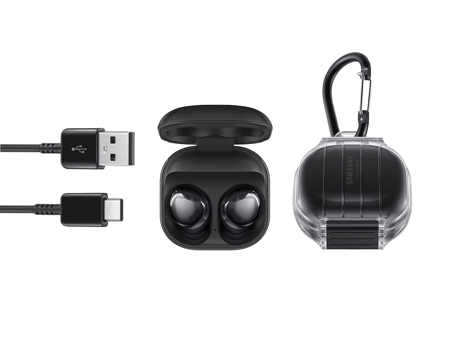 Samsung Buds Pro Black with waterproof case all items included